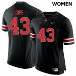 NCAA Ohio State Buckeyes Women's #43 Robert Cope Blackout Nike Football College Jersey BFS8345TZ